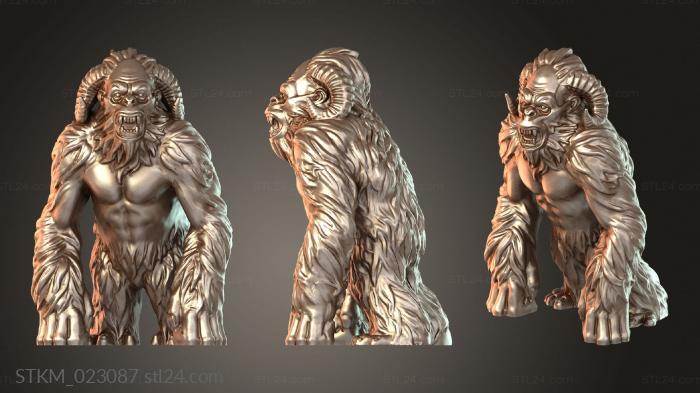 Figurines heroes, monsters and demons (Yeti Quantum, STKM_023087) 3D models for cnc