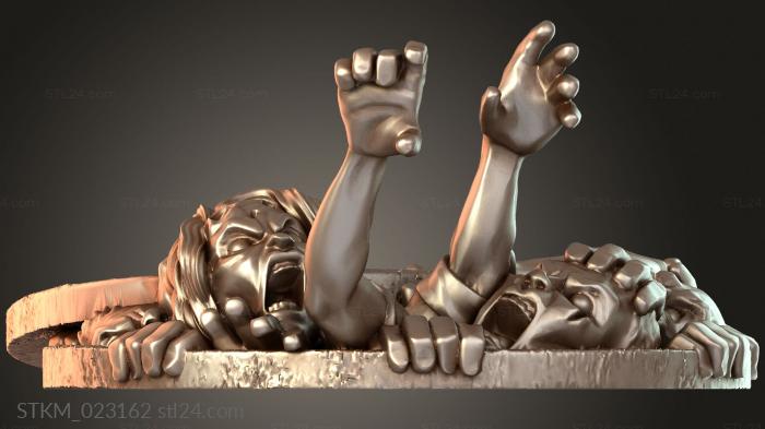 Figurines heroes, monsters and demons (Zombie Manhole Zombiemanhole, STKM_023162) 3D models for cnc
