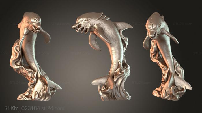 Figurines heroes, monsters and demons (Zone delphinoid, STKM_023184) 3D models for cnc