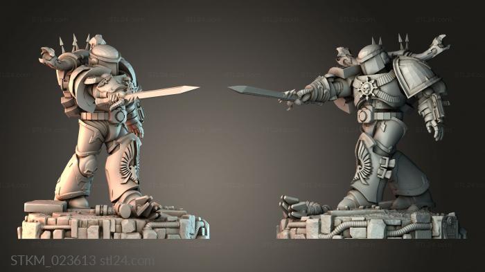 Figurines heroes, monsters and demons (STKM_023613) 3D models for cnc