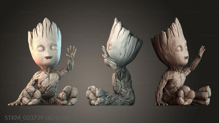 Figurines heroes, monsters and demons (STKM_023739) 3D models for cnc