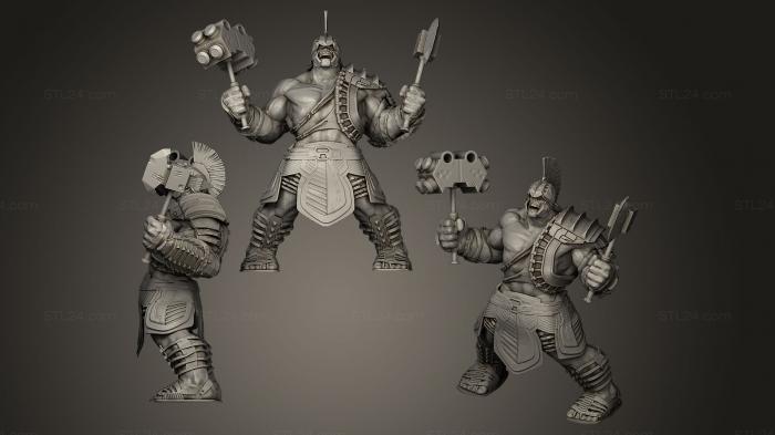 Figurines heroes, monsters and demons (HULK RAGNAROK Inspirited model, STKM_0238) 3D models for cnc