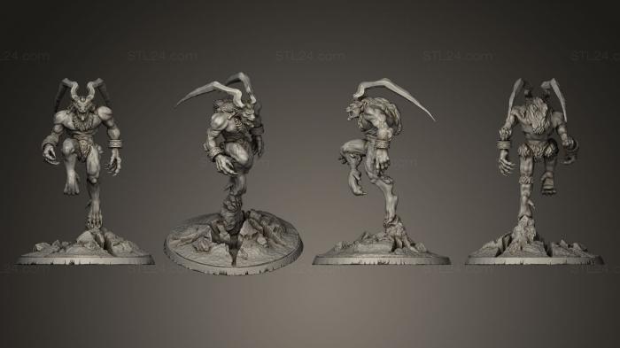 Figurines heroes, monsters and demons (Ifrit Final Fantasy VIII 3D  Miniature, STKM_0240) 3D models for cnc