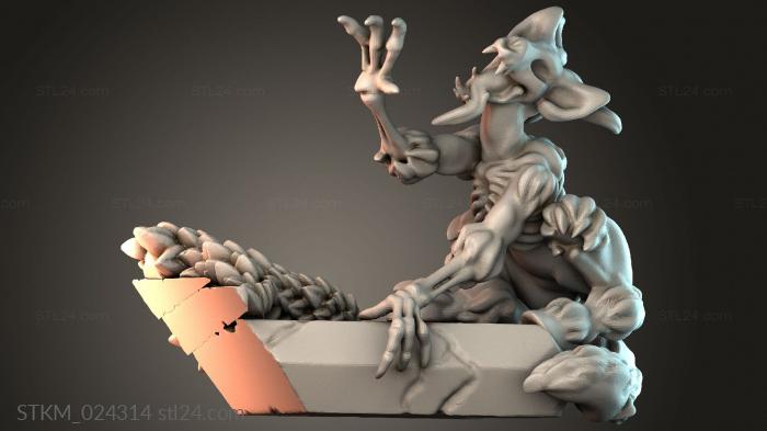 Figurines heroes, monsters and demons (STKM_024314) 3D models for cnc