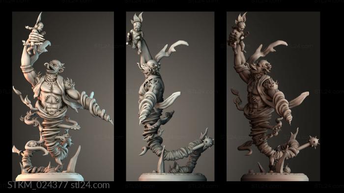 Figurines heroes, monsters and demons (STKM_024377) 3D models for cnc