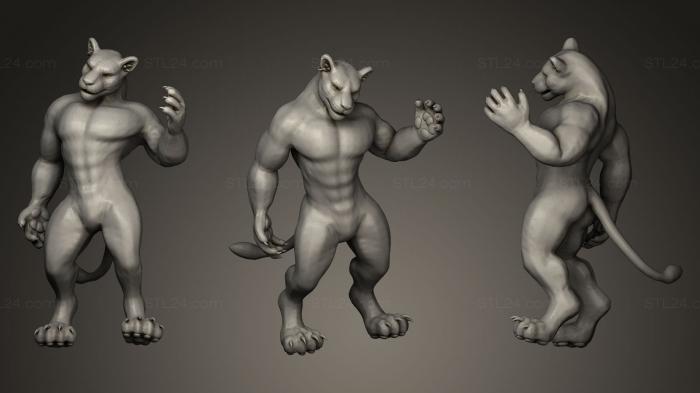Figurines heroes, monsters and demons (Jaguar VRChat Avatar, STKM_0245) 3D models for cnc