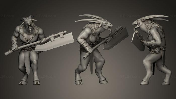 Figurines heroes, monsters and demons (Khazra Goatman Diablo IV fan art, STKM_0252) 3D models for cnc