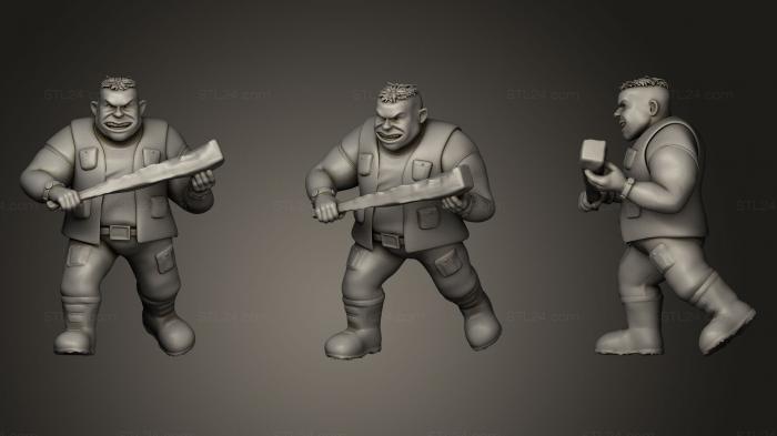 Figurines heroes, monsters and demons (Rocksteady pre mutation, STKM_0312) 3D models for cnc