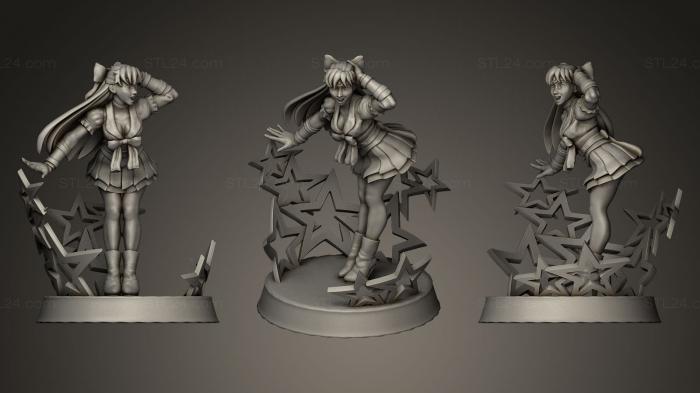 Figurines heroes, monsters and demons (Sailor Venus DampD Miniature, STKM_0316) 3D models for cnc