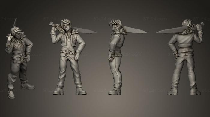 Figurines heroes, monsters and demons (Squall Final Fantasy VIII DampD Miniature, STKM_0346) 3D models for cnc