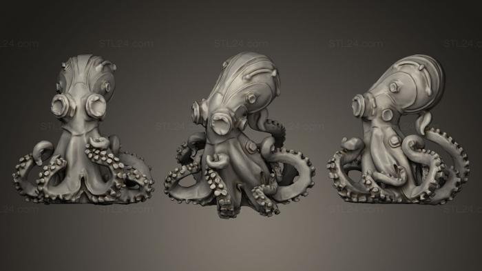 Steampunk Octopus Figurine