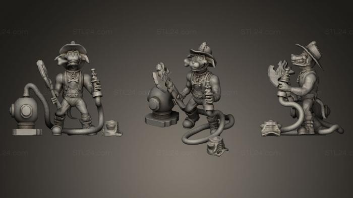 Figurines heroes, monsters and demons (TMNT Hot Spot Printable, STKM_0379) 3D models for cnc