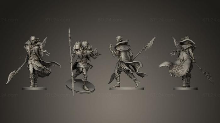 Figurines heroes, monsters and demons (Warlock 3D  Miniature, STKM_0391) 3D models for cnc
