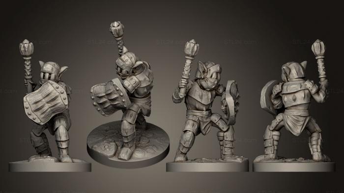 Figurines heroes, monsters and demons (Armored Goblin 28mm Miniature, STKM_0418) 3D models for cnc