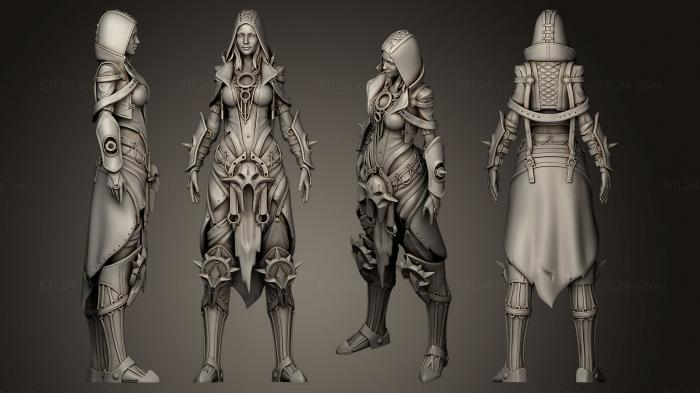 Figurines heroes, monsters and demons (Fantasy Female Character 2 Stl, STKM_0453) 3D models for cnc