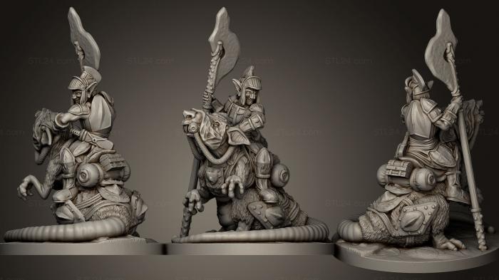 Figurines heroes, monsters and demons (Goblin Hero Captain miniature 2, STKM_0462) 3D models for cnc