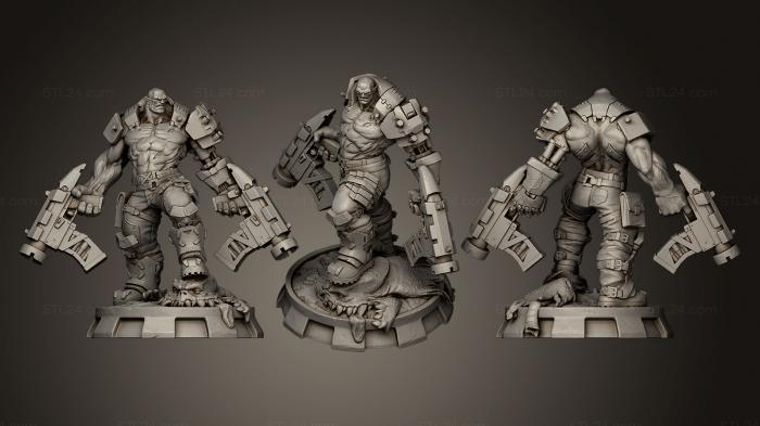 Figurines heroes, monsters and demons (Orc Cyborg for print, STKM_0494) 3D models for cnc