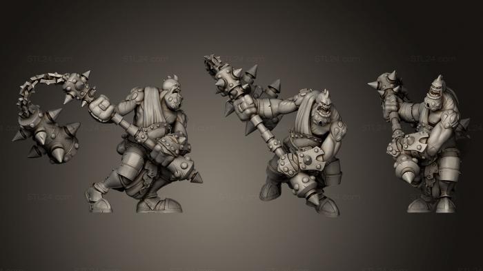 Figurines heroes, monsters and demons (Trollkin Fennblade Warrior, STKM_0528) 3D models for cnc