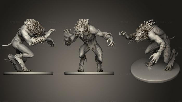 Figurines heroes, monsters and demons (Werewolf (Witcher 3), STKM_0561) 3D models for cnc