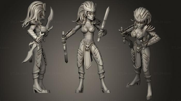 Figurines heroes, monsters and demons (Witch Elf (Remastered), STKM_0572) 3D models for cnc