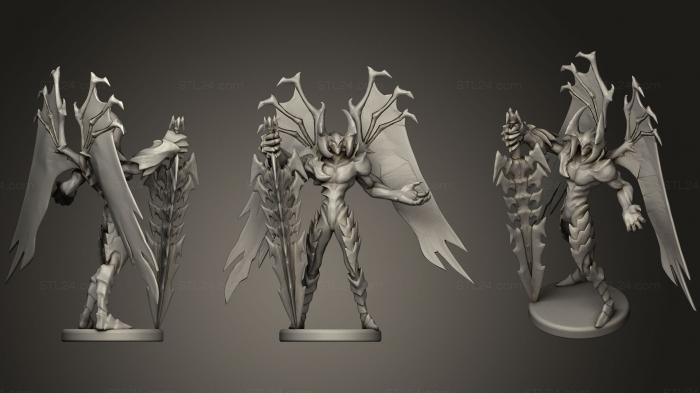 Статуэтки герои, монстры и демоны (Аатрокс Клинок Даркина (League Of Legends), STKM_0588) 3D модель для ЧПУ станка