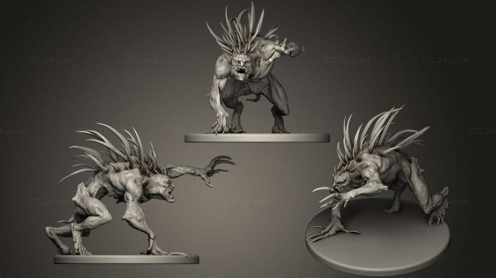 Figurines heroes, monsters and demons (Alghoul  Large Spikes (The Witcher 3), STKM_0594) 3D models for cnc