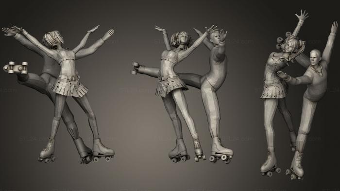 Figurines heroes, monsters and demons (Artistic Roller Skate Sculpt, STKM_0631) 3D models for cnc