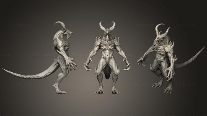 Статуэтки герои, монстры и демоны (Концепция Скульптуры Демона Асуры 2, STKM_0636) 3D модель для ЧПУ станка