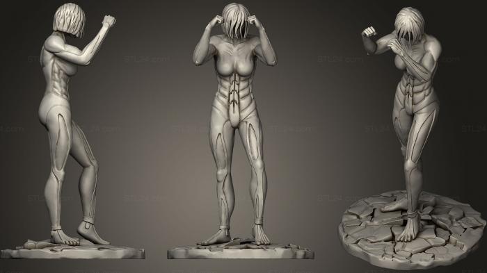Figurines heroes, monsters and demons (Attack On Titan  Female Titan, STKM_0639) 3D models for cnc