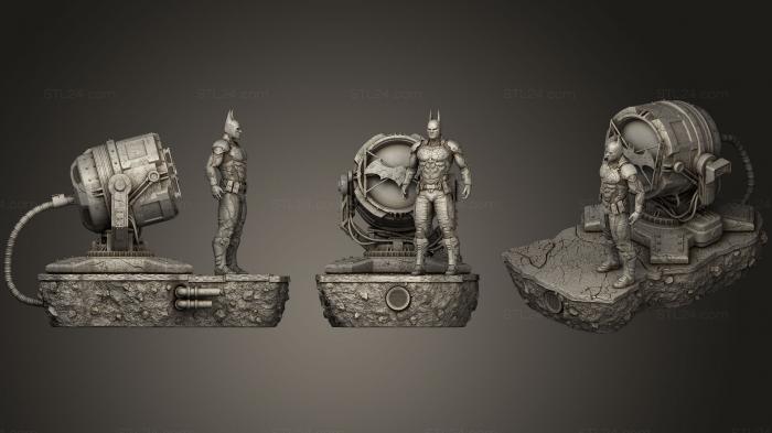Статуэтки герои, монстры и демоны (Бэтмен Рыцарь Аркхема, STKM_0665) 3D модель для ЧПУ станка