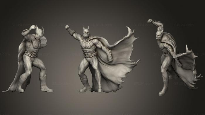 Figurines heroes, monsters and demons (Batman On A Roof Support Free, STKM_0672) 3D models for cnc
