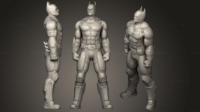 Статуэтки герои, монстры и демоны (Поддержка Batman  ремикс, STKM_0675) 3D модель для ЧПУ станка