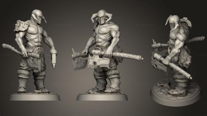 Figurines heroes, monsters and demons (Chaos Warrior Vs Bretonnian Knight2, STKM_0723) 3D models for cnc