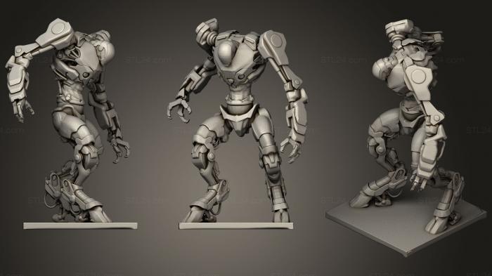 Figurines heroes, monsters and demons (Cyberpunk Robots X6 Zorn Watching Upgraded, STKM_0744) 3D models for cnc