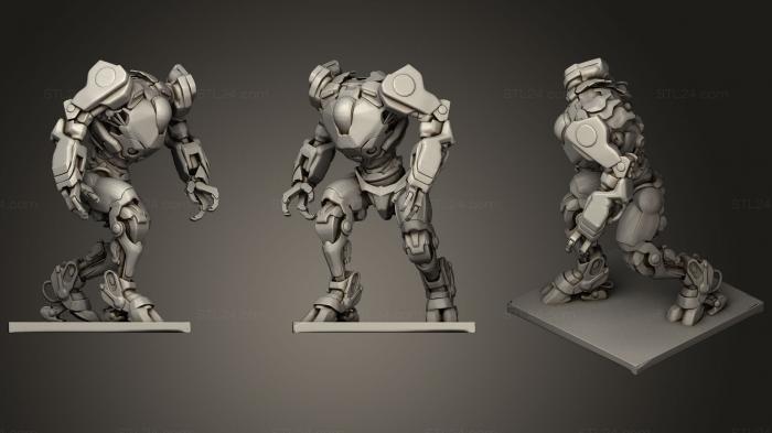 Figurines heroes, monsters and demons (Cyberpunk Robots X6 Zorn Watching, STKM_0745) 3D models for cnc