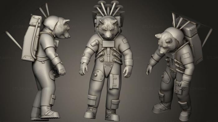 Figurines heroes, monsters and demons (Dogecoin To The Moon! Astronaut, STKM_0783) 3D models for cnc