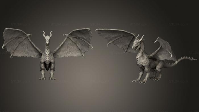 Статуэтки герои, монстры и демоны (Лепить дракона Zbrush, STKM_0788) 3D модель для ЧПУ станка