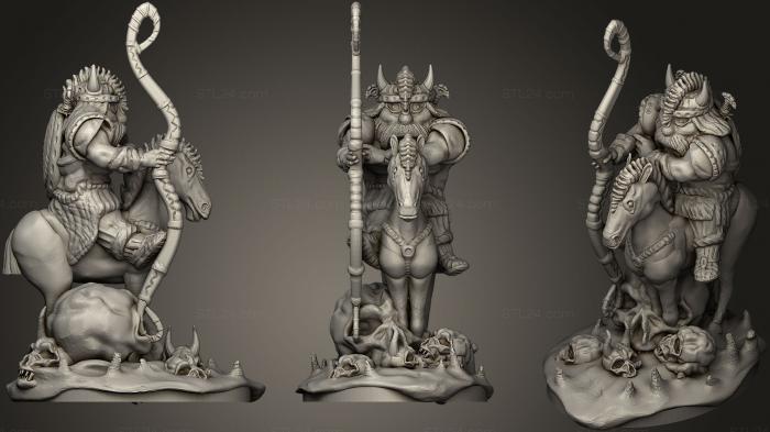 Figurines heroes, monsters and demons (Dwarf Archer Of The Stormlord Clan, STKM_0793) 3D models for cnc