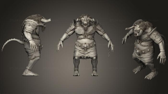 Figurines heroes, monsters and demons (Fantasy Zbrush Sculpt, STKM_0806) 3D models for cnc