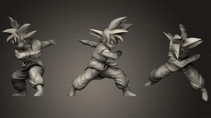 Figurines heroes, monsters and demons (Goku (Gt) V0.2 S Wip, STKM_0828) 3D models for cnc