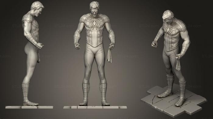 Figurines heroes, monsters and demons (grief  A Spider Man Statue (Fan Art), STKM_0840) 3D models for cnc