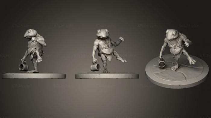 Figurines heroes, monsters and demons (Grung  Drunken Monk, STKM_0842) 3D models for cnc