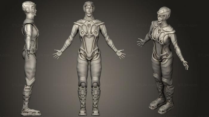 Figurines heroes, monsters and demons (Guardian of Planet Mars, STKM_0846) 3D models for cnc