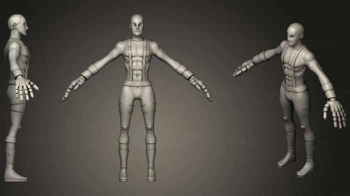 Figurines heroes, monsters and demons (Heavy Fist Character, STKM_0858) 3D models for cnc