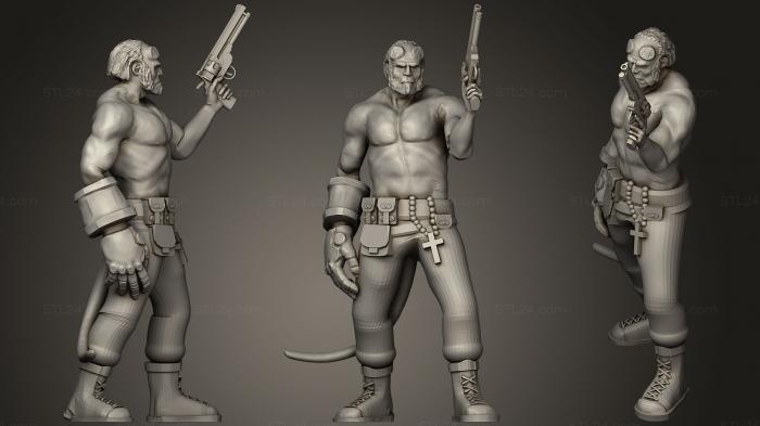 Figurines heroes, monsters and demons (Hellboy (Without Jacket), STKM_0861) 3D models for cnc