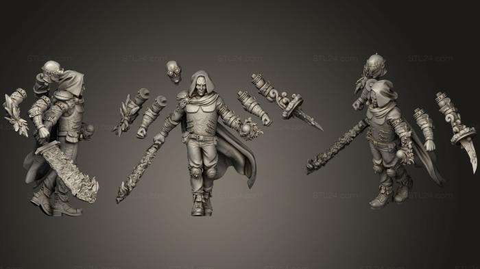 Figurines heroes, monsters and demons (Hollow Mage Alien Adventurers Game 32mm, STKM_0863) 3D models for cnc