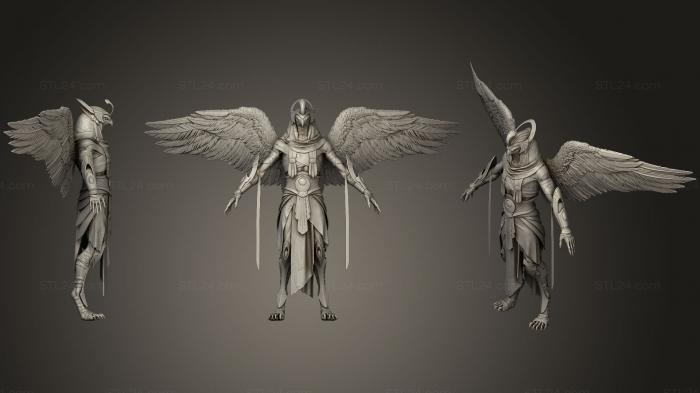 Статуэтки герои, монстры и демоны (Концепция Horus Zbrush, STKM_0867) 3D модель для ЧПУ станка
