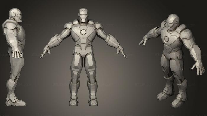 Статуэтки герои, монстры и демоны (Железный Человек В стиле Гангнам, STKM_0887) 3D модель для ЧПУ станка