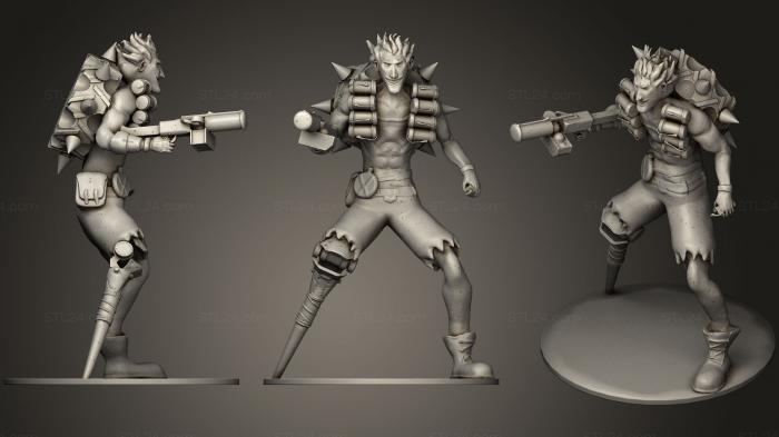 Figurines heroes, monsters and demons (Junkrat From Overwatch, STKM_0912) 3D models for cnc