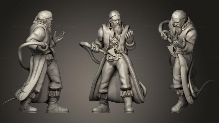 Figurines heroes, monsters and demons (Master Scourge [Male Human Pirate Officer, STKM_0961) 3D models for cnc